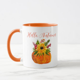 Mug Aquarelle Tournesols mignons automne Rustique auto