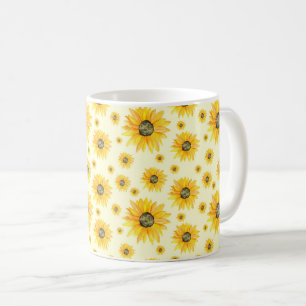 Mug Aquarelle Tournesols motifs floraux