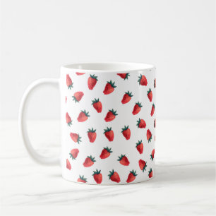 Mug Aquarelle transparente motif avec fraises