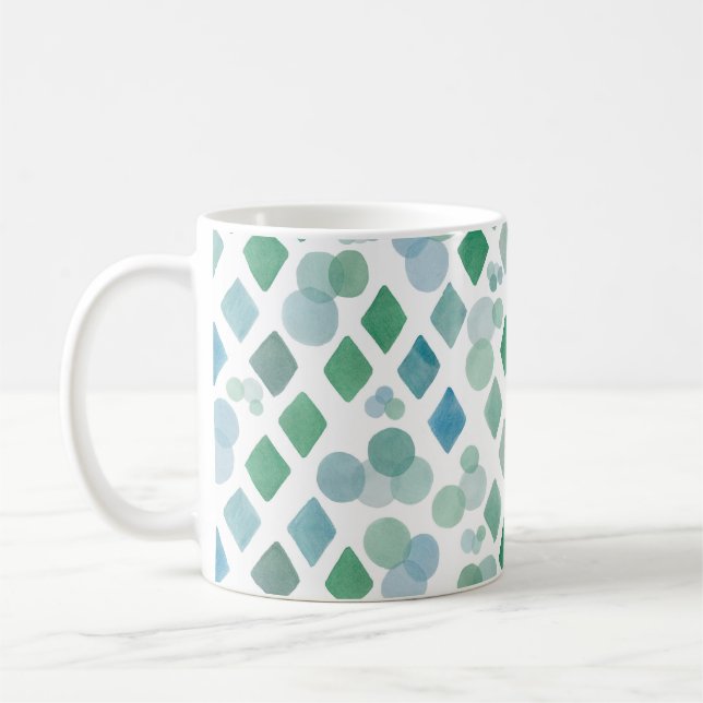 Mug Aquarelle transparente sur un arrière - plan blanc (Gauche)