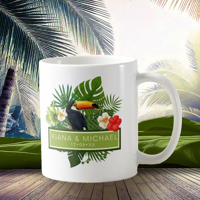 Mug Aquarelle Tropical avec Mariage Toucan ID577 (Créateur téléchargé)