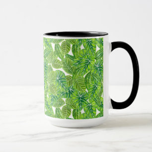 Mug Aquarelle tropicale feuille design motif