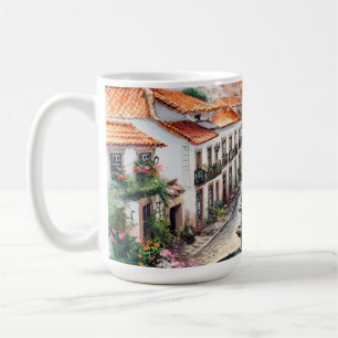 Mug Aquarelle typique du village portugais