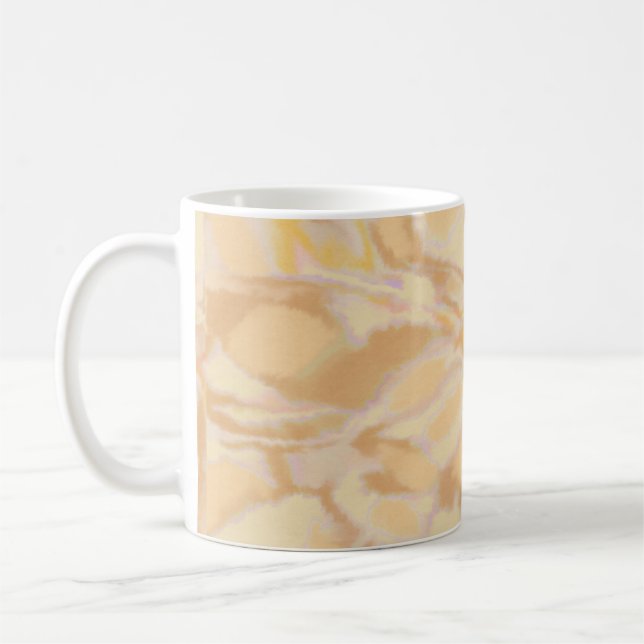 Mug Aquarelle unique élégant dessin main orange (Gauche)
