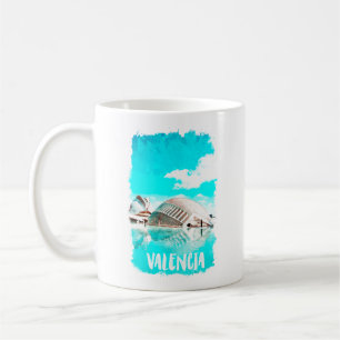 Mug Aquarelle Valencia Espagne L’Hemisfèric