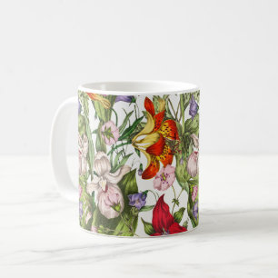 Mug Aquarelle Vintage colorée Motif floral