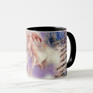 Mug Aquarelle vintage de Femme à cheval