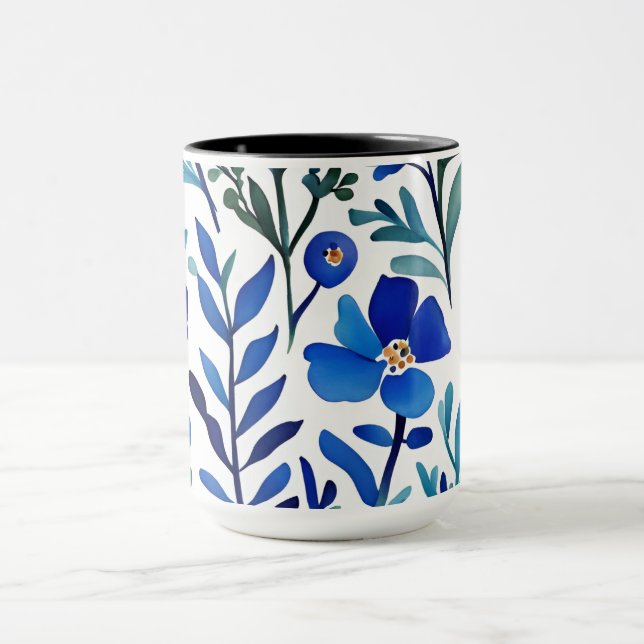 Mug Aquarelle vintage motif floral (Centre)