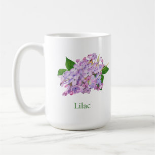 Mug aquarelle violette de fleur lilas
