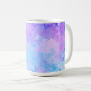 Mug Aquarelle violette et turquoise