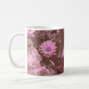 Mug Aquarelle violette vintage de couleur bleu Art