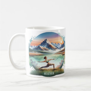 Mug Aquarelle Yoga Mug, Cadeau Yoga Personnalisé,