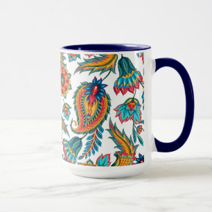 Mug Aquarelles colorées Floral Paisley Motif