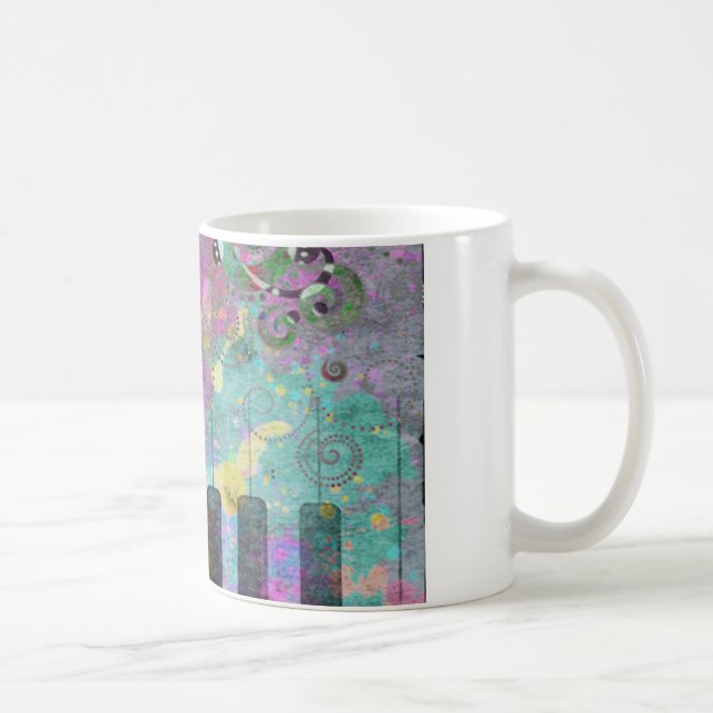 Mug Aquarelles cool Plaques Piano coloré (Droite)