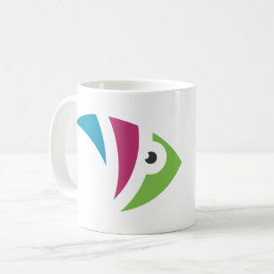 Mug aquarium coloré dessin d'illustration poisson