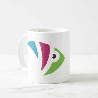 Mug aquarium coloré dessin d'illustration poisson