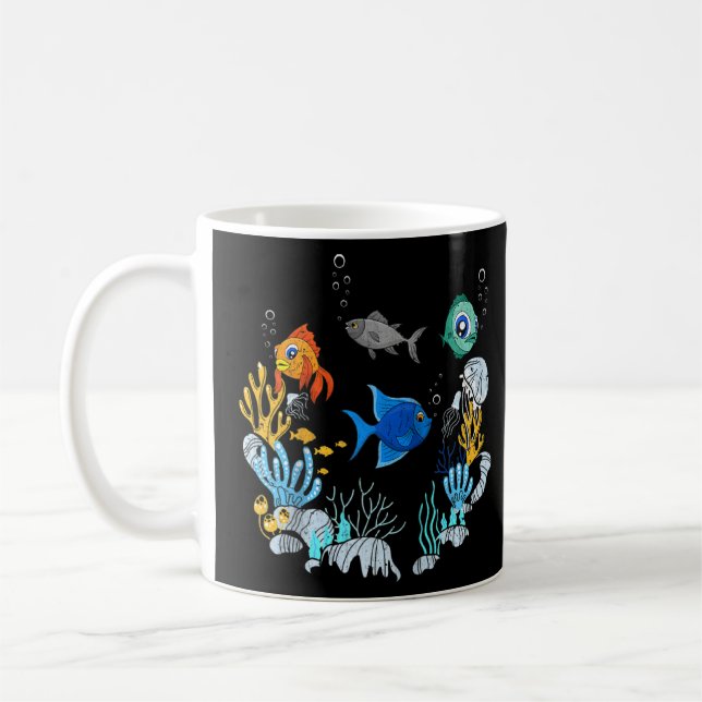 Mug Aquarium Ecole Sous-Marine De Biologie Du Poisson  (Gauche)