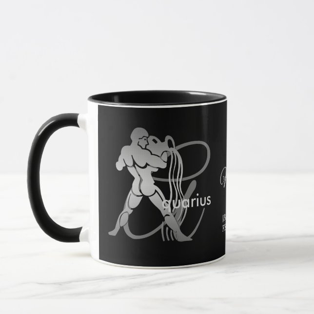 Mug Aquarius ♒ porteur d'eau - Panneau Zodiaque (Gauche)