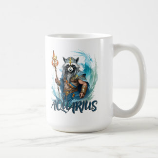 Mug Aquarius, raton laveur, signe du zodiaque, roi de