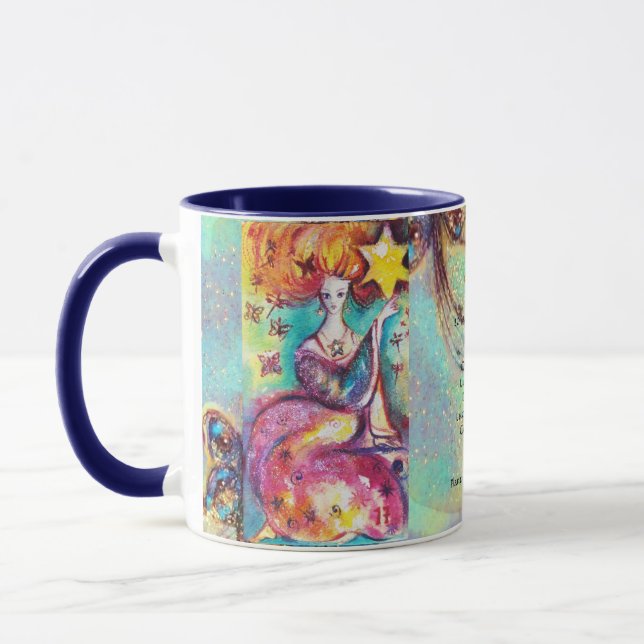 MUG AQUARIUS, STAR TAROT ASTROLOGIE ZODIAC ANNIVERSAIR (Gauche)