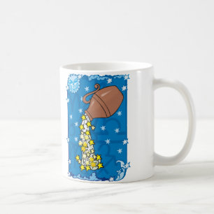Mug Aquarius Vase déversant des étoiles d'eau dans le 