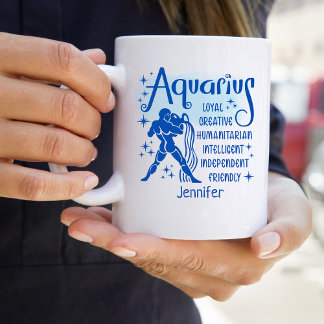 Mug Aquarius Zodiac Traits Personnalisés Horoscope