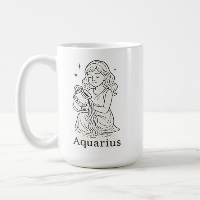 Mug Aquarius Zodiac Woman  (Gauche)