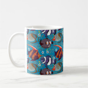 Mug Aquatic animals pattern   ocean underwater life 45