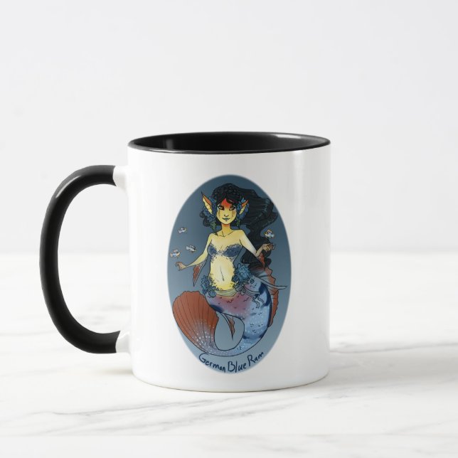 Mug Aquatics de sirènes de sirène de Cichlid de RAM (Gauche)