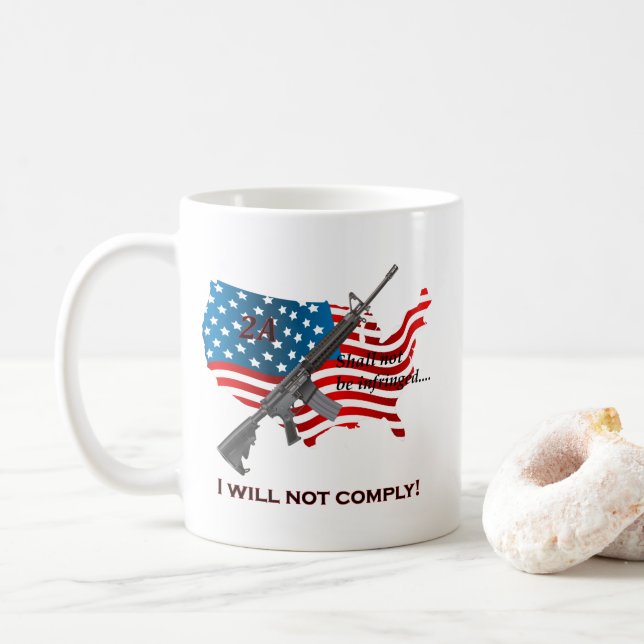 Mug AR15 Je Ne Me Conforme Pas Ne Doit Pas Être Un Ind (Avec donut)