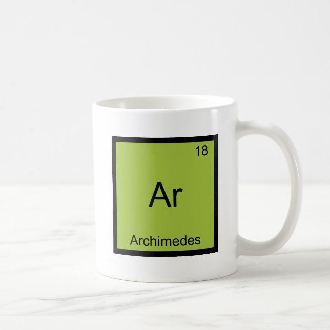 Mug Ar - Archimède T-shirt drôle de symbole d'élément  (Droite)