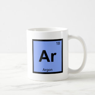 Mug Ar - Chimie de l'Argon Symbole du tableau périodiq