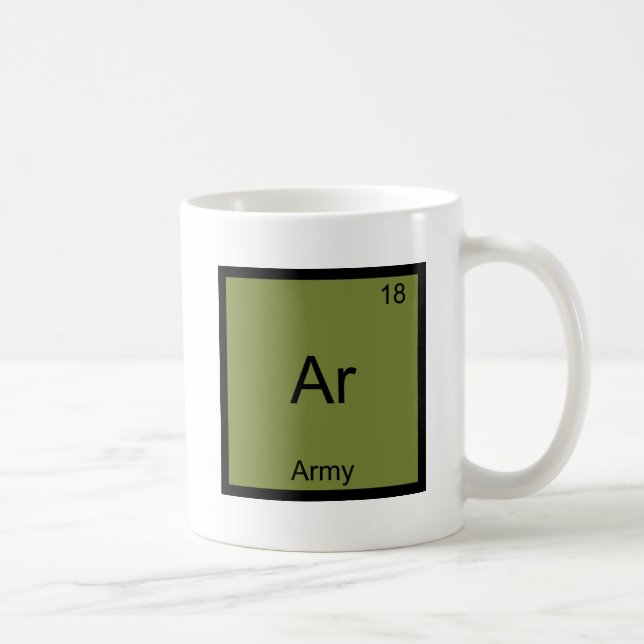 Mug Ar - Tee Symbole de Chimie Militaire de l'Armée (Droite)