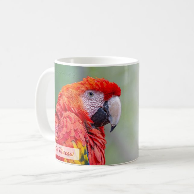 Mug Ara scarlatin Psaume 91:4 KJV (Devant gauche)