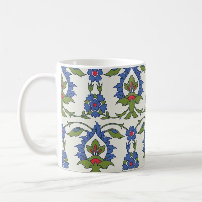 Mug Arabe Traditionnel : Carrelage Iznik sans couture. (Gauche)
