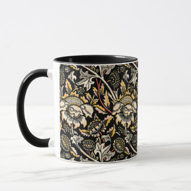 Mug Arabesque floral foncé de William Morris (Gauche)