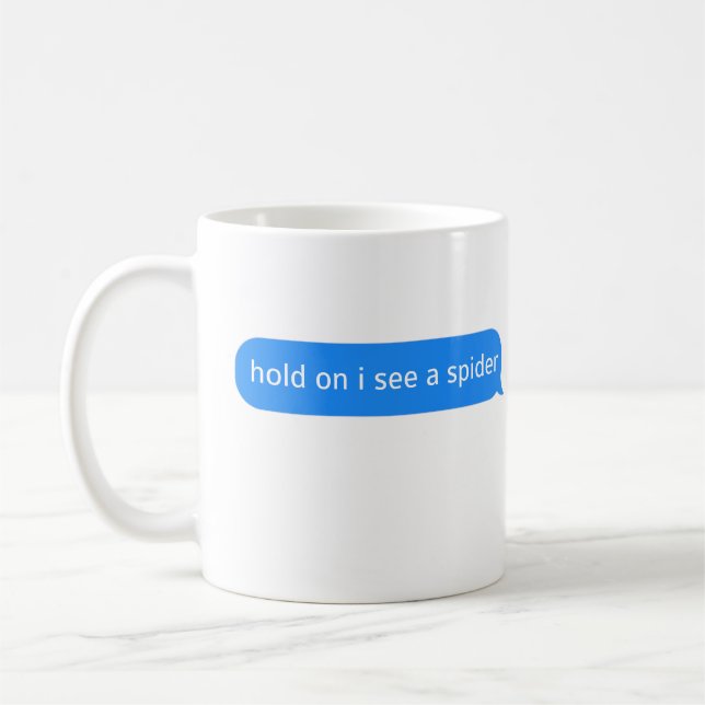 Mug Arachnologue tient sur moi je vois une araignée (Gauche)