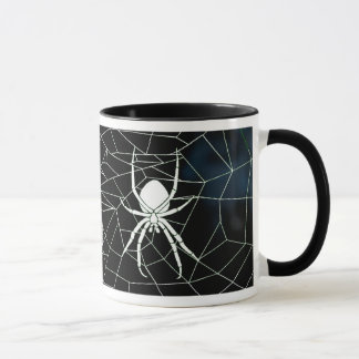 Mug Araignée blanche en toile, sangle