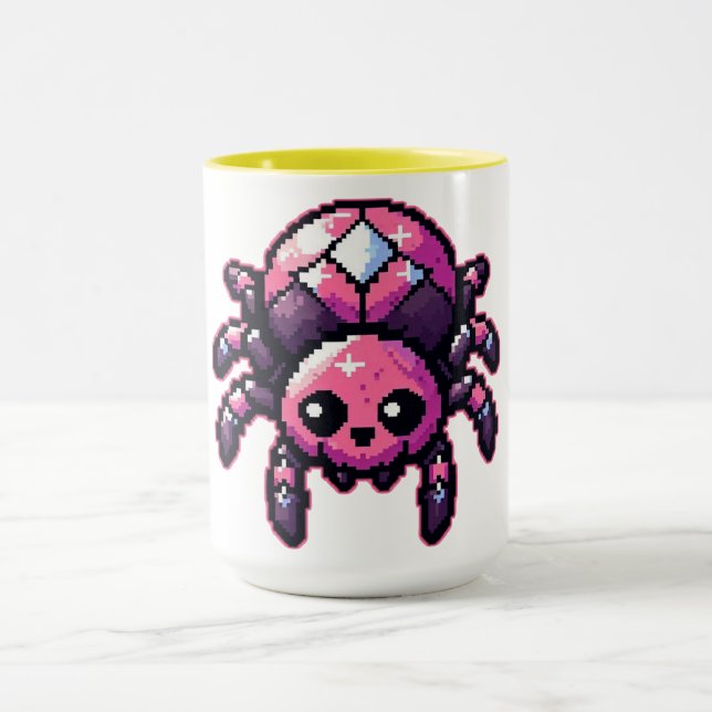 Mug Araignée Pixel mignonne (Centre)