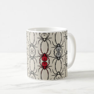 Mug Araignées - Blanc os et Chauve-souris noir