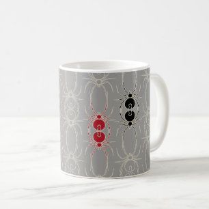 Mug Araignées - Gris fantôme et Blanc osseux