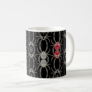 Mug Araignées - Noir de chauve-souris et Blanc d'os