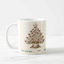 Aran tricot sapin de Noël, Personnalisé