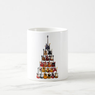 Mug Arbre à guitares lumière de Noël musique rock