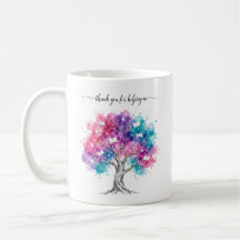 Arbre Aquarelle Professeur Remerciement Merci