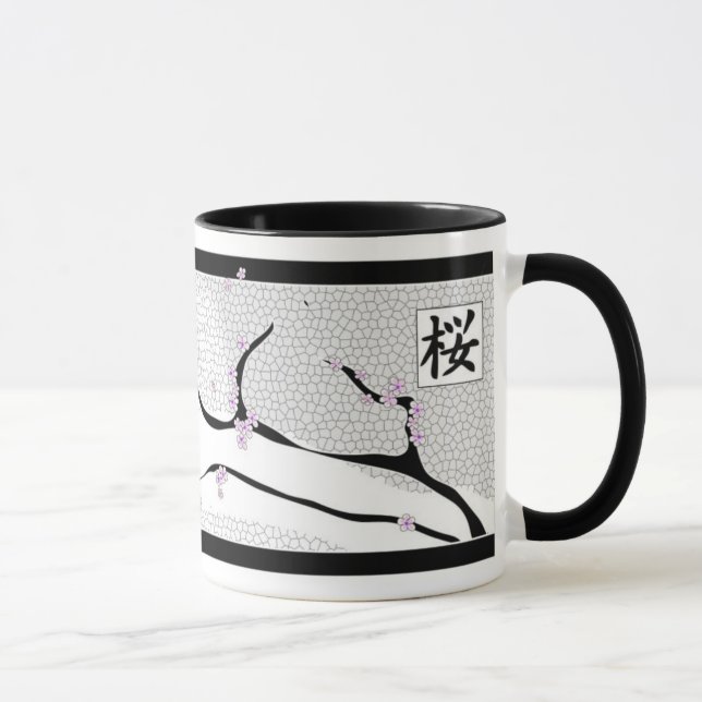 Mug Arbre blanc en fleurs de cerisiers (Droite)