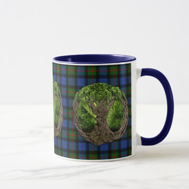 Mug Arbre celtique de la vie et de tartan de Gunn de (Droite)