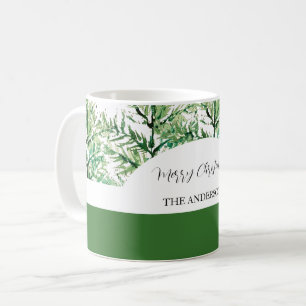 Mug Arbre d'aquarelle artistique personnalisé