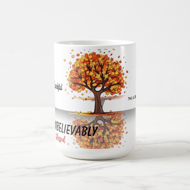Mug Arbre d'automne heureux Thanksgiving béni (Centre)