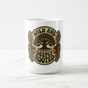 Mug Arbre de chêne vintage sauvage et profondément enr